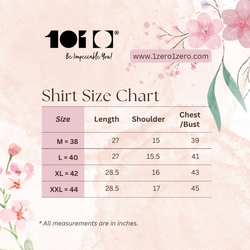 size chart shirt