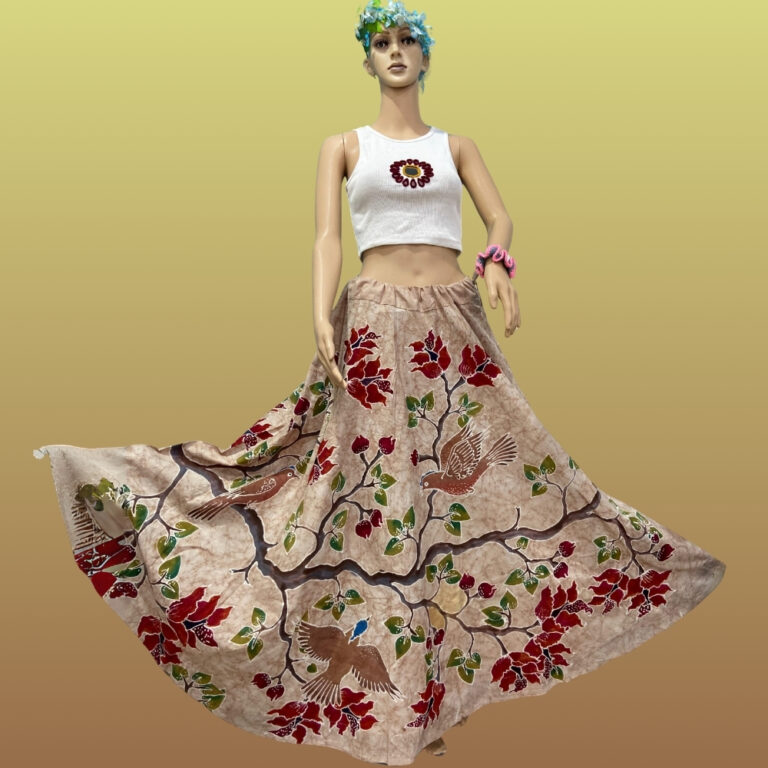 Handcrafted Indonesian Batik Skirt - LASK134