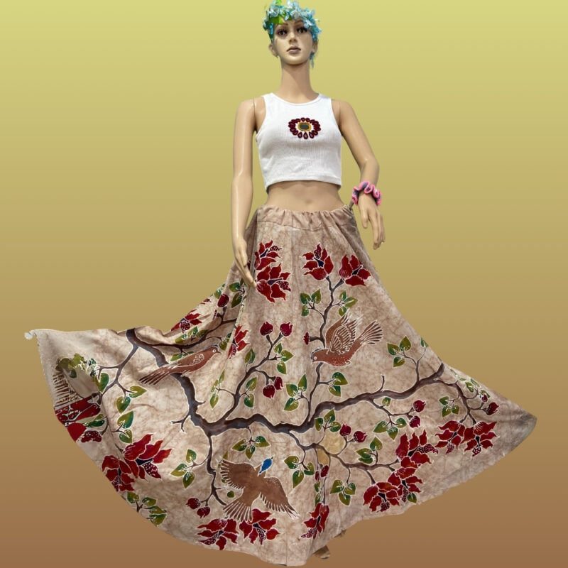 Handcrafted Indonesian Batik Skirt - LASK134