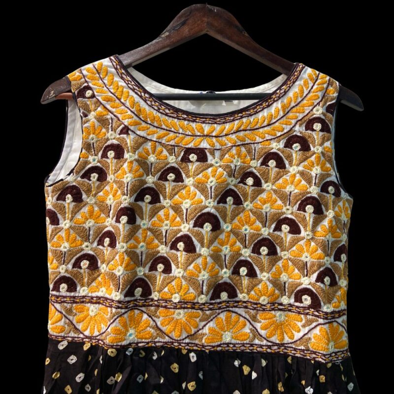 Handwork Bandhej Kurti