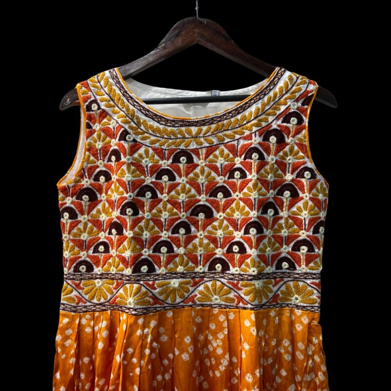 Handwork Bandhej Kurti