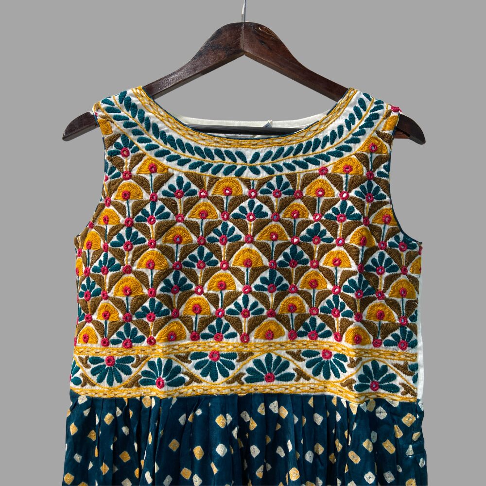 Handwork Bandhej Kurti