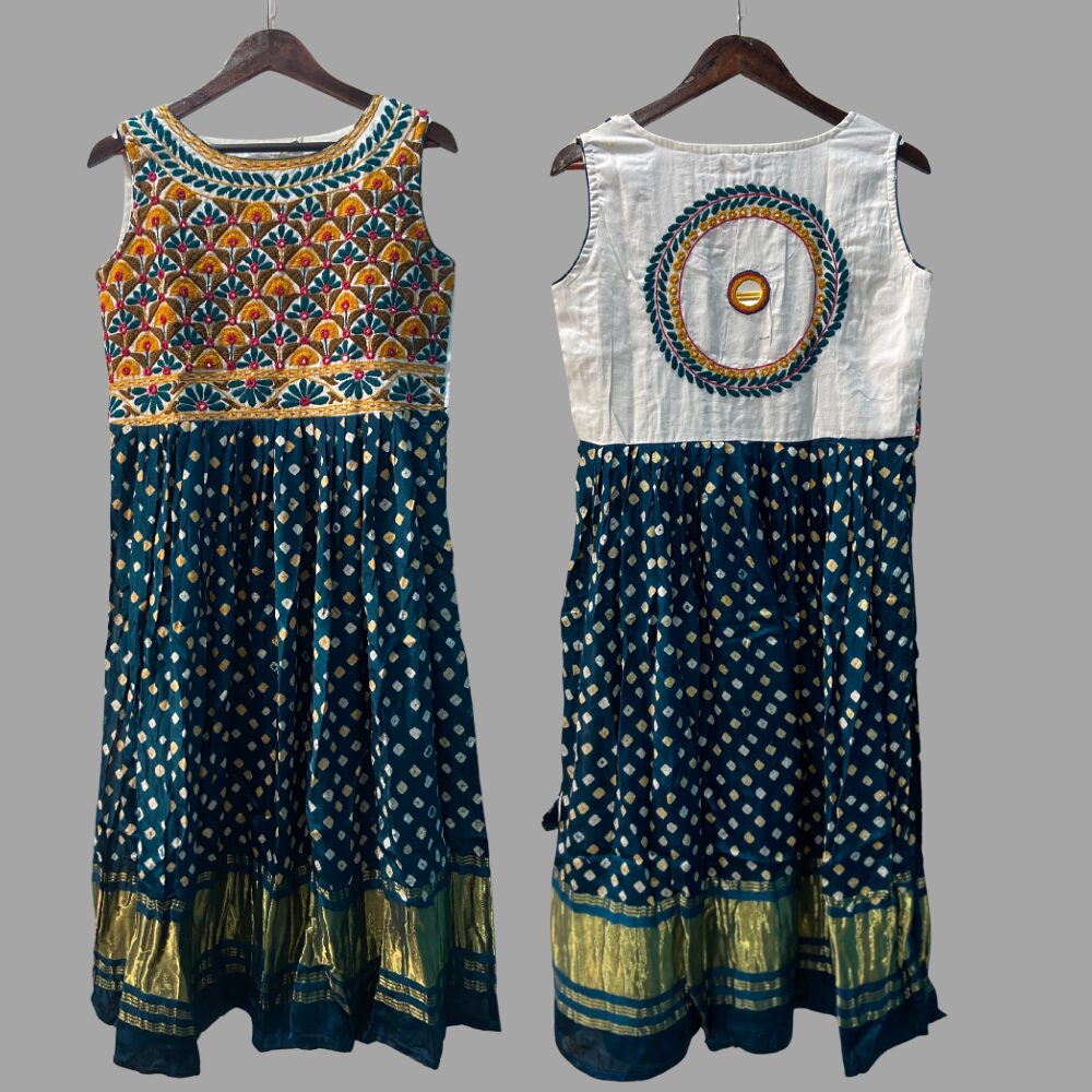 Handwork Bandhej Kurti - Image 2
