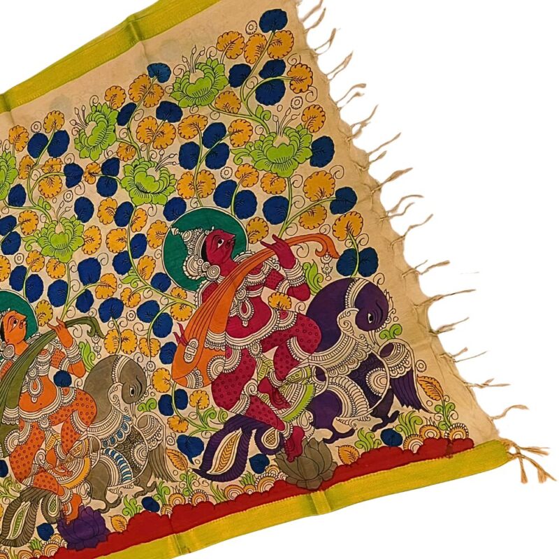 Pen Kalamkari Dupatta