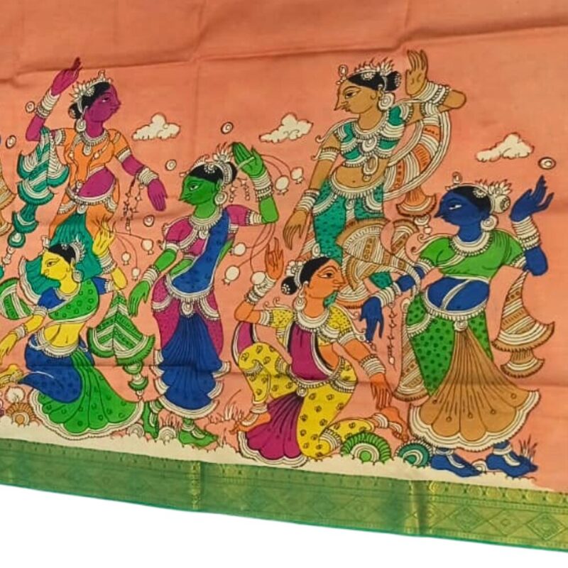 Pen Kalamkari Dupatta