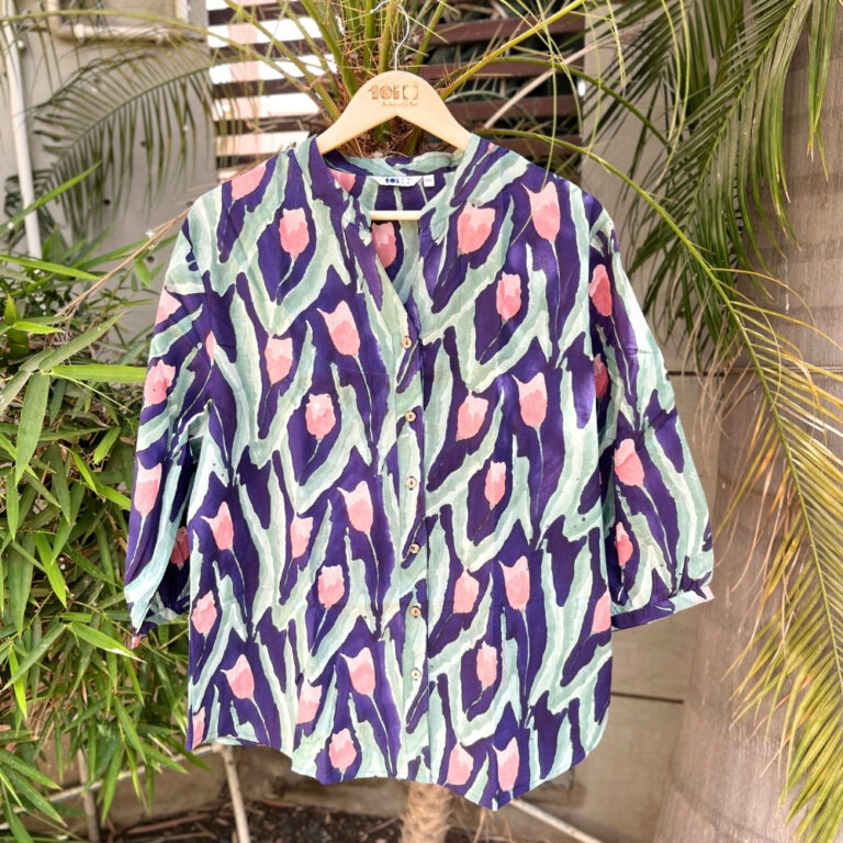 Cotton Shirt In Tulip Print
