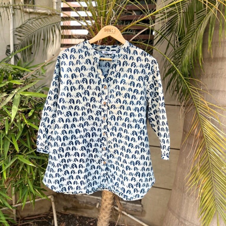 Indigo Elephant Shirt