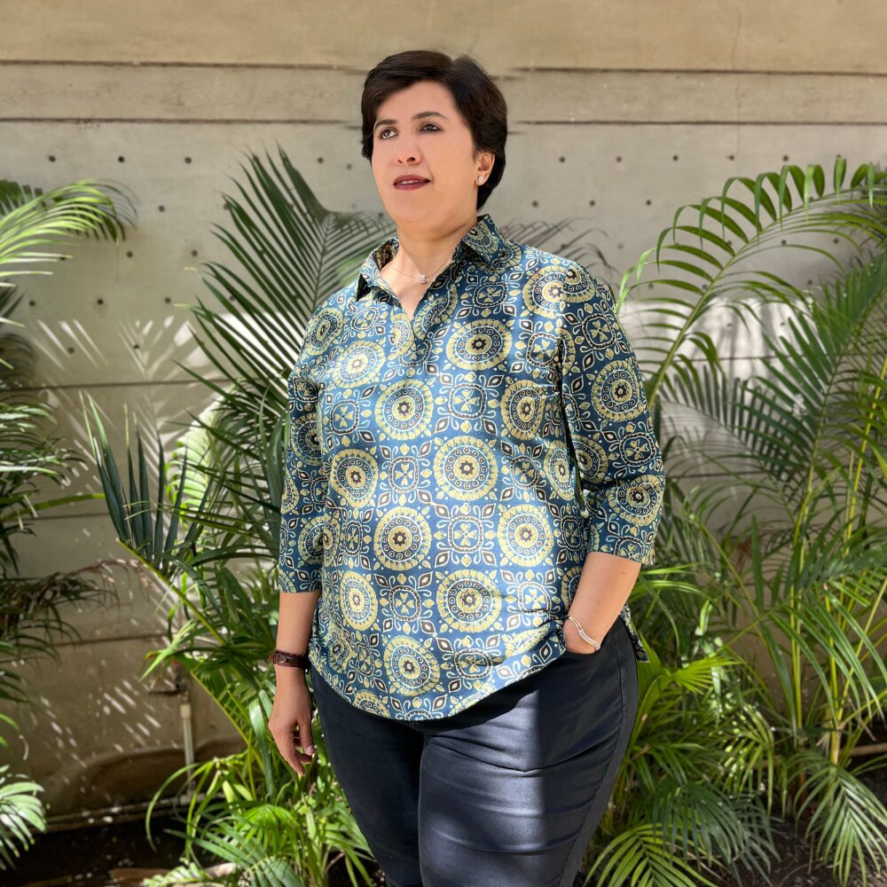 Indigo Ajrakh Kurta - Image 4