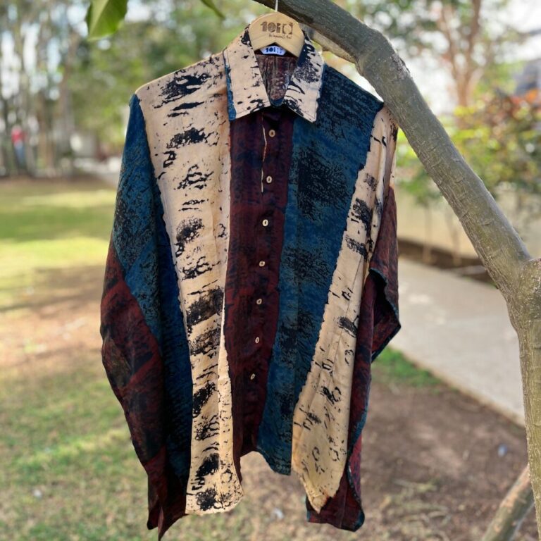 Ajrakh Silk Shirt Kaftan