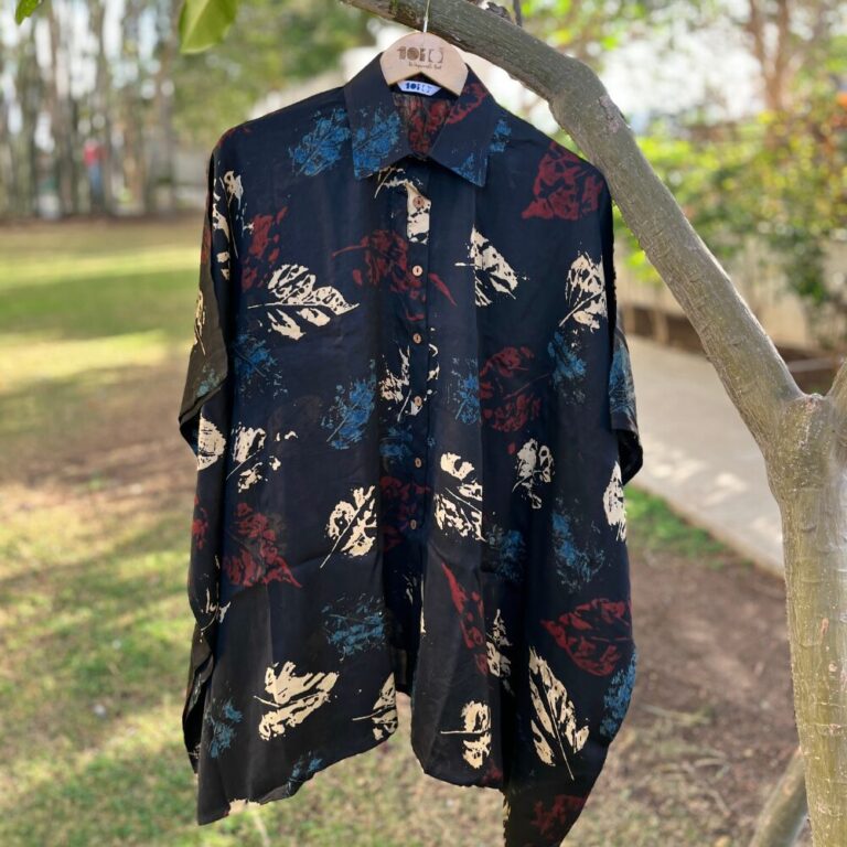 Leaf Print Shirt Kaftan
