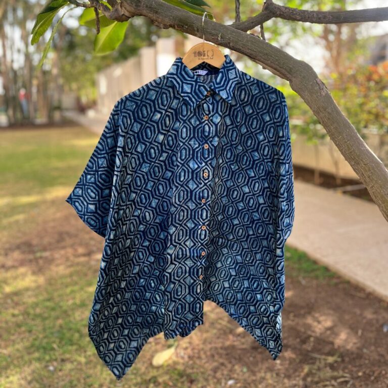 Indigo Shirt Kaftan Dabu