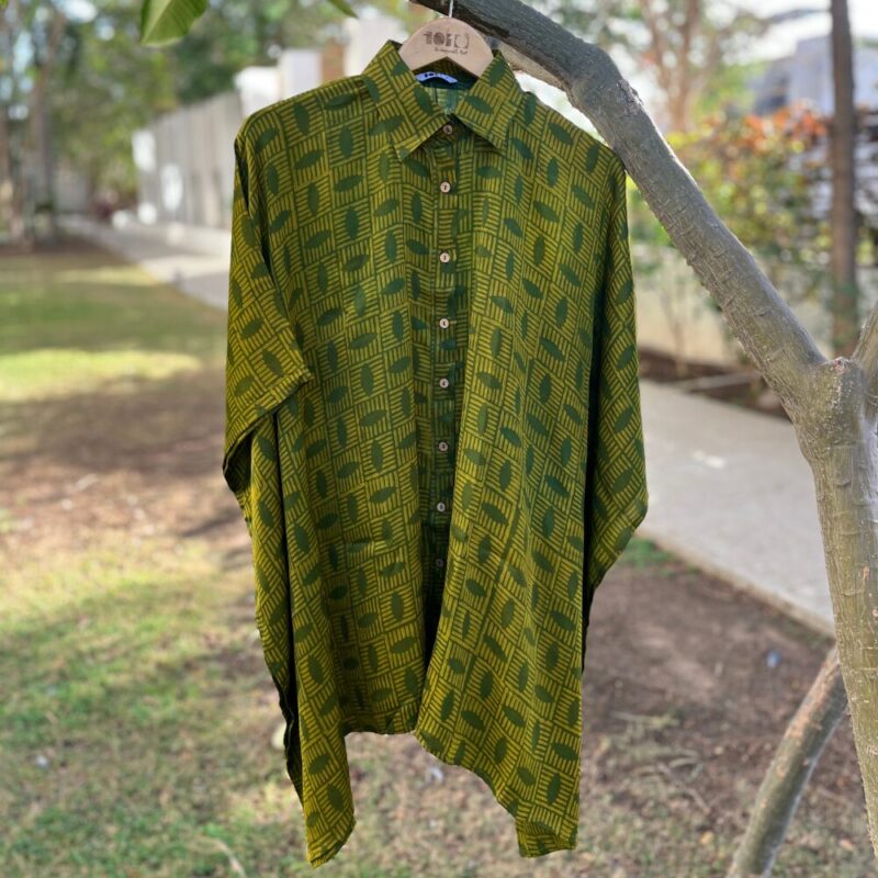 Dabu Print Shirt Kaftan