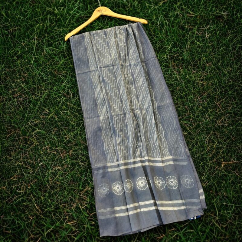 Shibori Stole In Grey