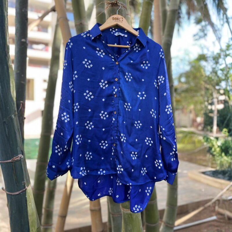 Bandhej Silk Shirt
