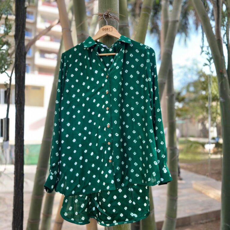 Bandhej Silk Shirt