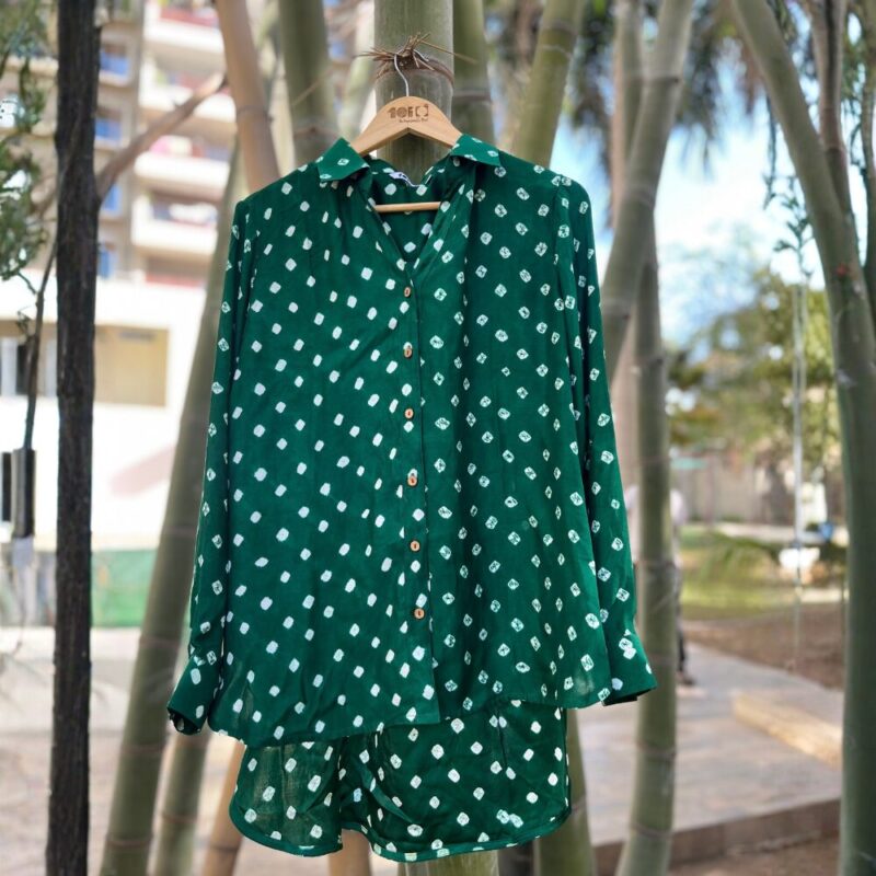 Bandhej Silk Shirt