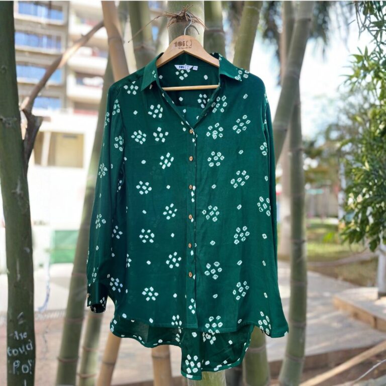 Bandhej Silk Shirt