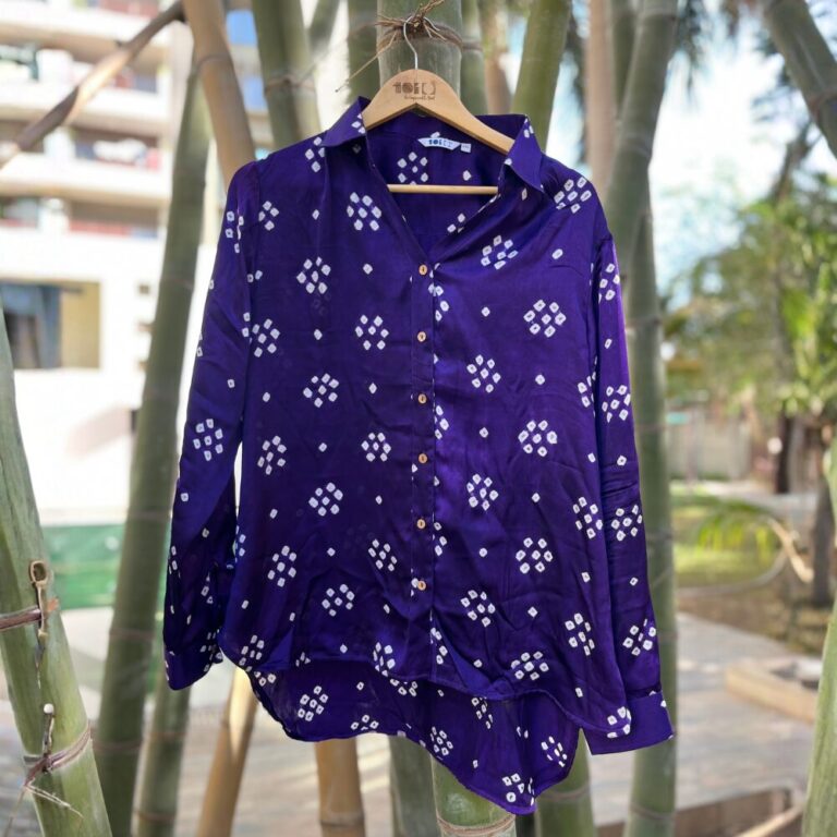 Bandhej Silk Shirt