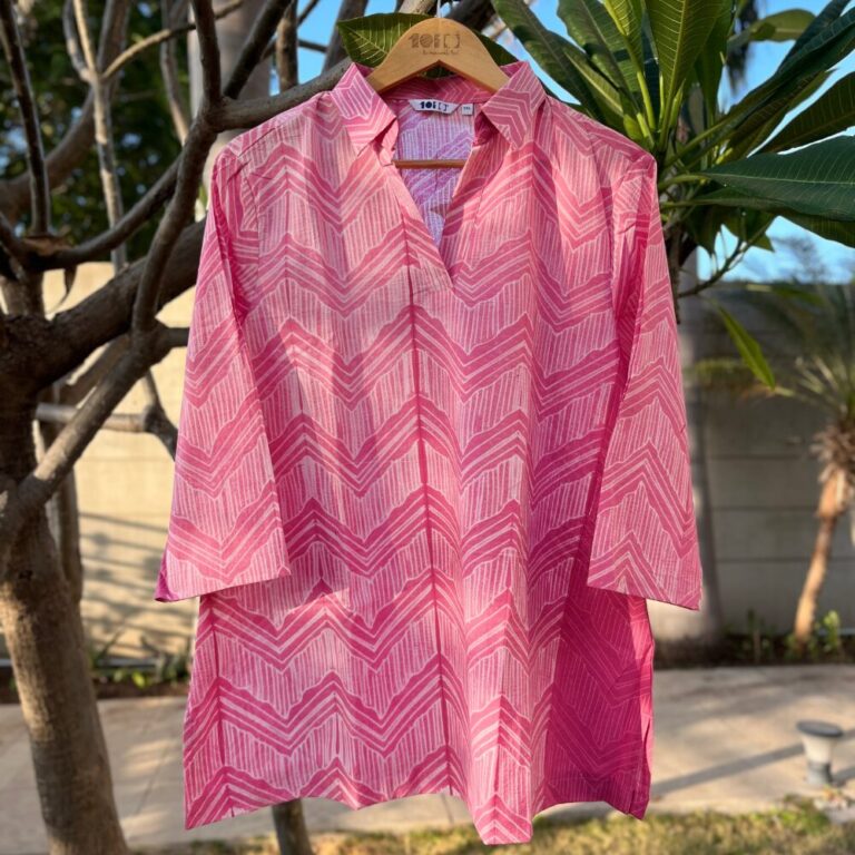 Pink Cotton Kurta