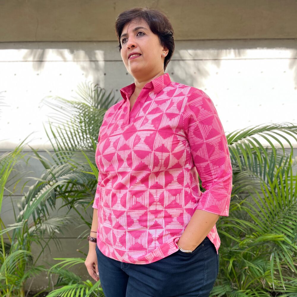 Pink Cotton Kurta - Image 3