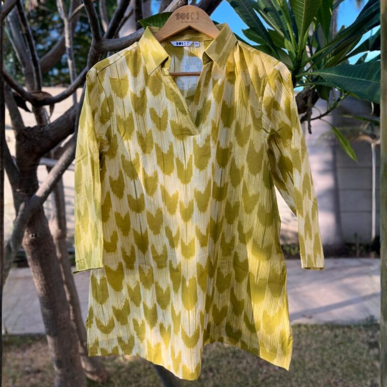 Mustered Shibori Short Kurta