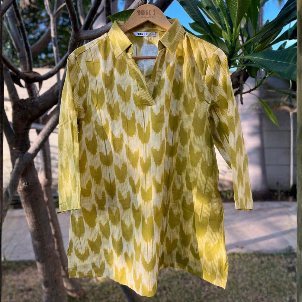 Mustered Shibori Short Kurta