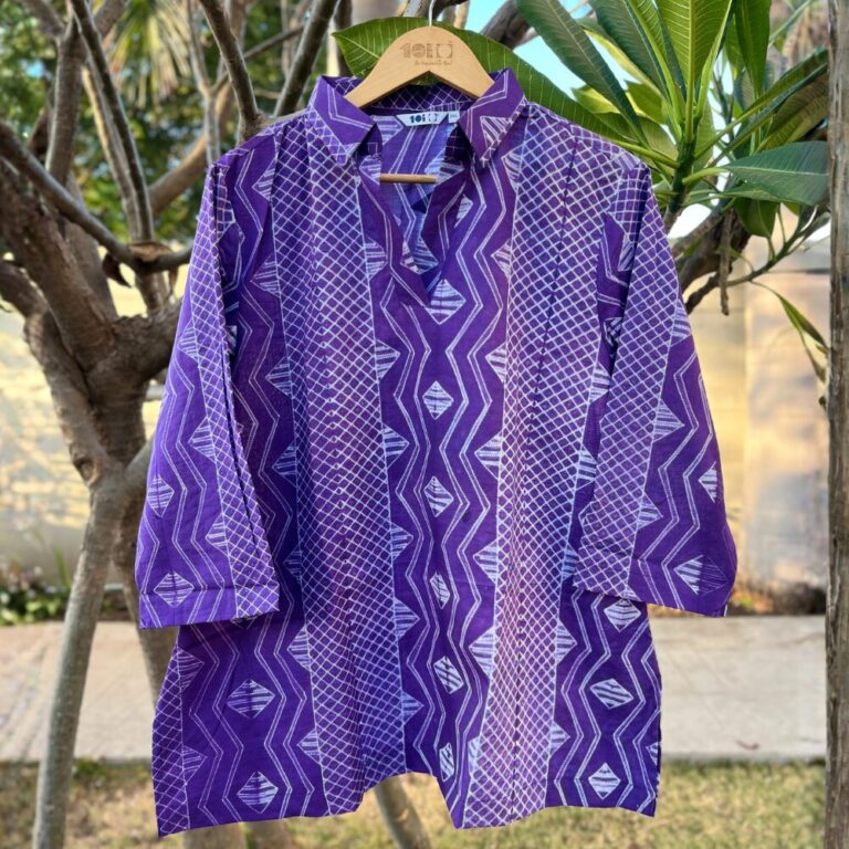 Purple Shibori Kurta