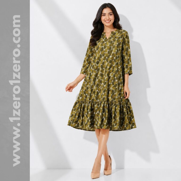 Leaf Print Frock