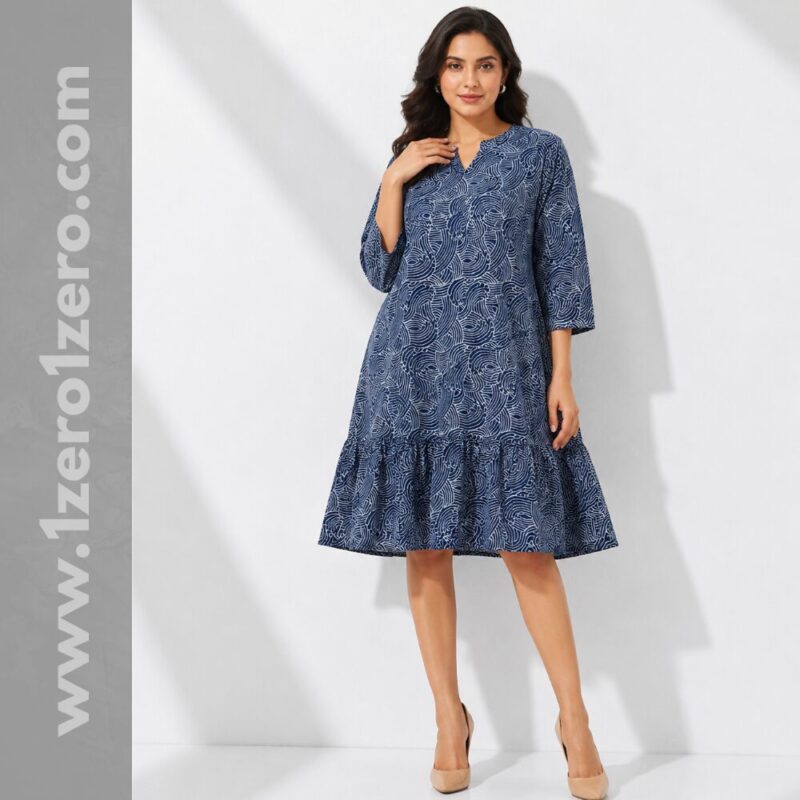 Indigo Cotton Frock