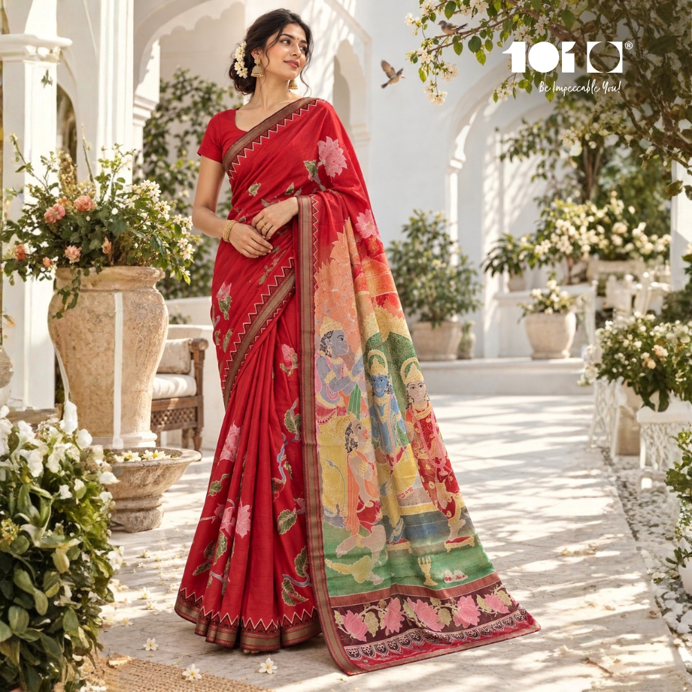 Maheshwari Mulberry Silk RamDarbar Saree